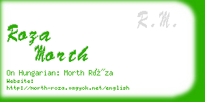 roza morth business card